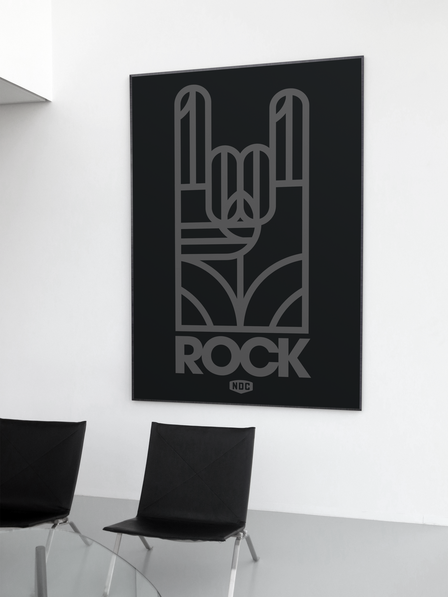 NDC Black on Black Rock Poster