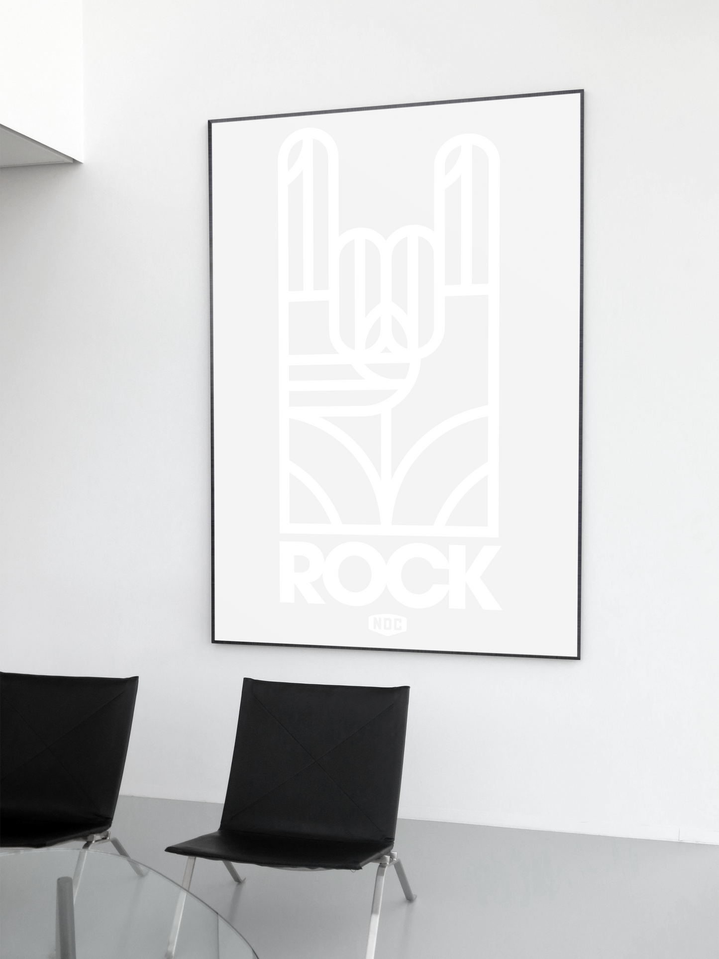 NDC White on White Rock Poster