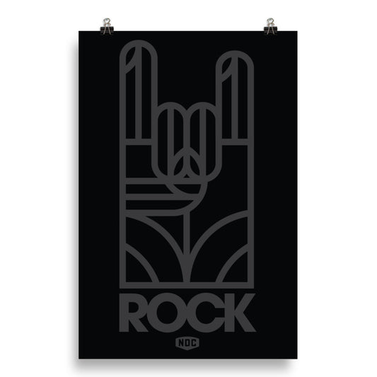NDC Black on Black Rock Poster
