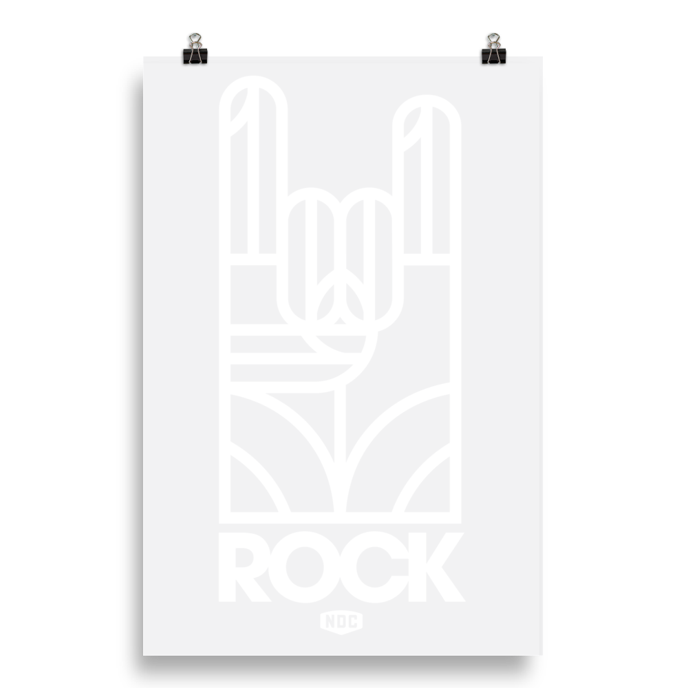NDC White on White Rock Poster