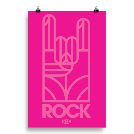 NDC Pink on Pink Rock Poster