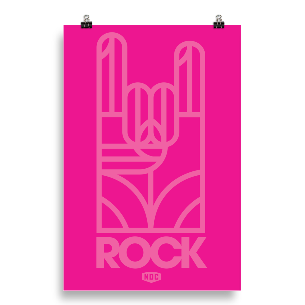 NDC Pink on Pink Rock Poster